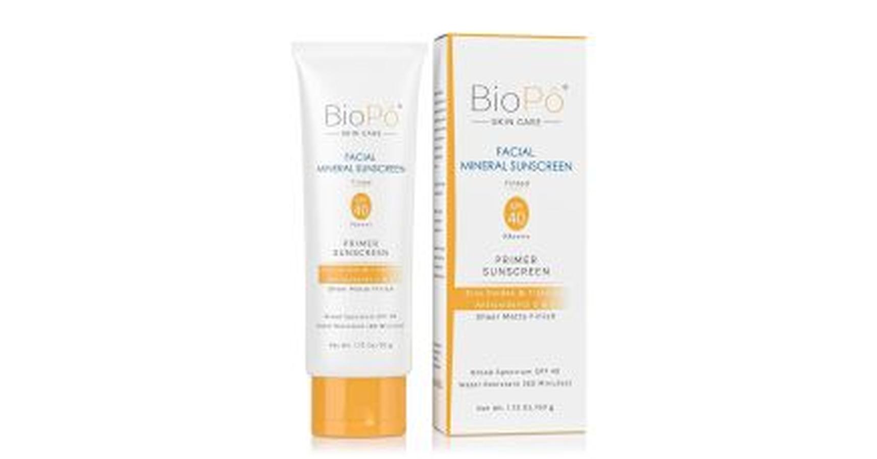 BioPo Facial Mineral Sunscreen SPF40 Tinted Sheer Matte Finish (50ml)