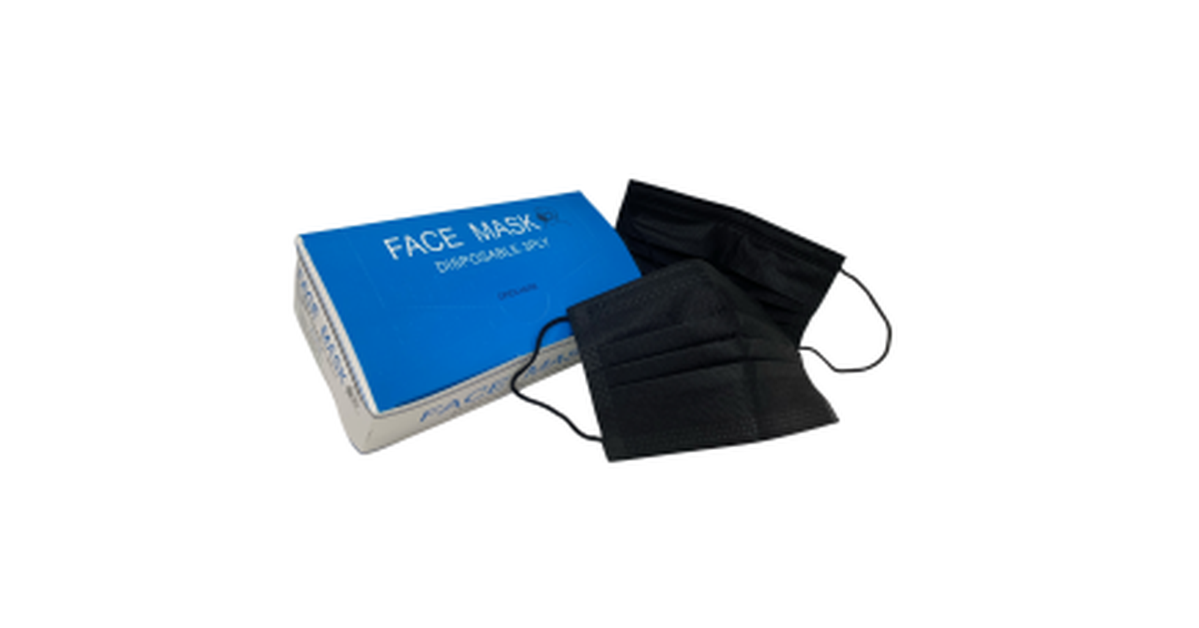 Black Disposable Flat Face Masks (50/pack)