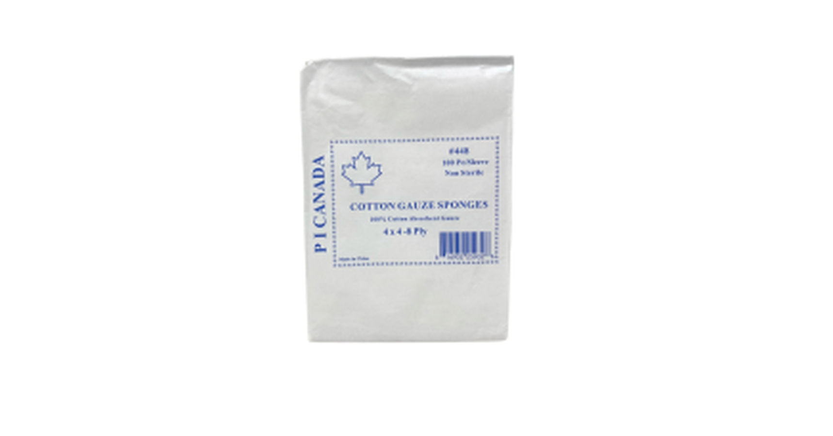 Absorbent Cotton Gauze 8-Ply 4"x4" (100/pack)