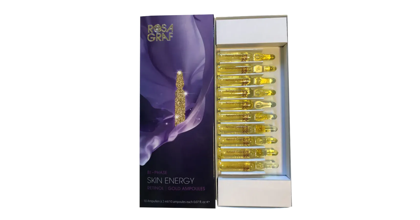 Rosa Graf Bi Phase Skin Energy Retinol / Gold Ampoules (10x2ml)