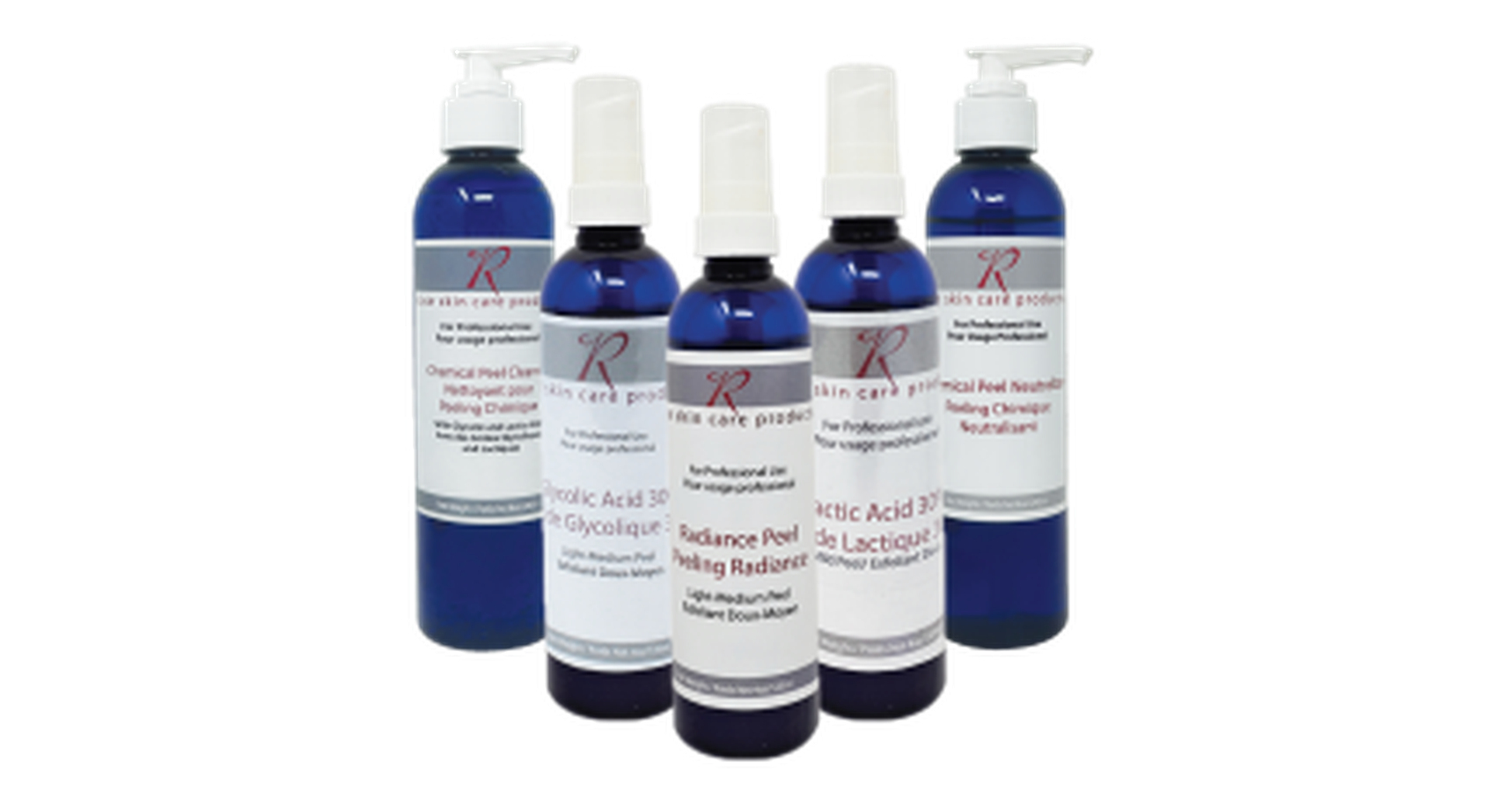 Rose Skin Care Chemical Peel Kit: Glycolic, Lactic, and Radiance Peels