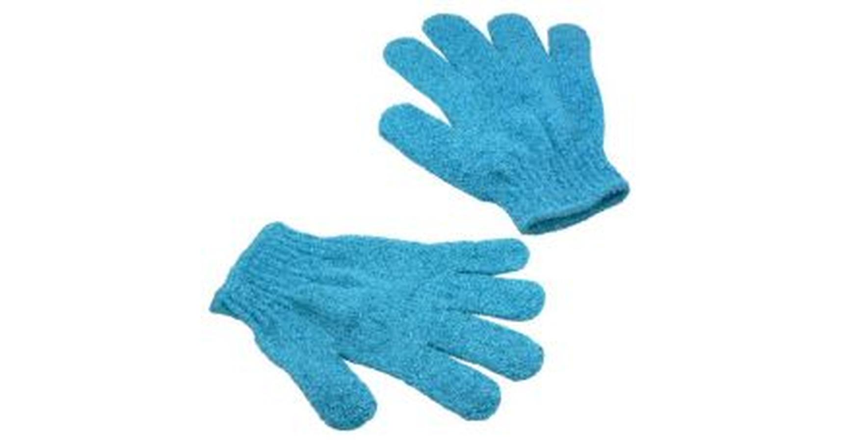 Blue Exfoliating Massage Gloves