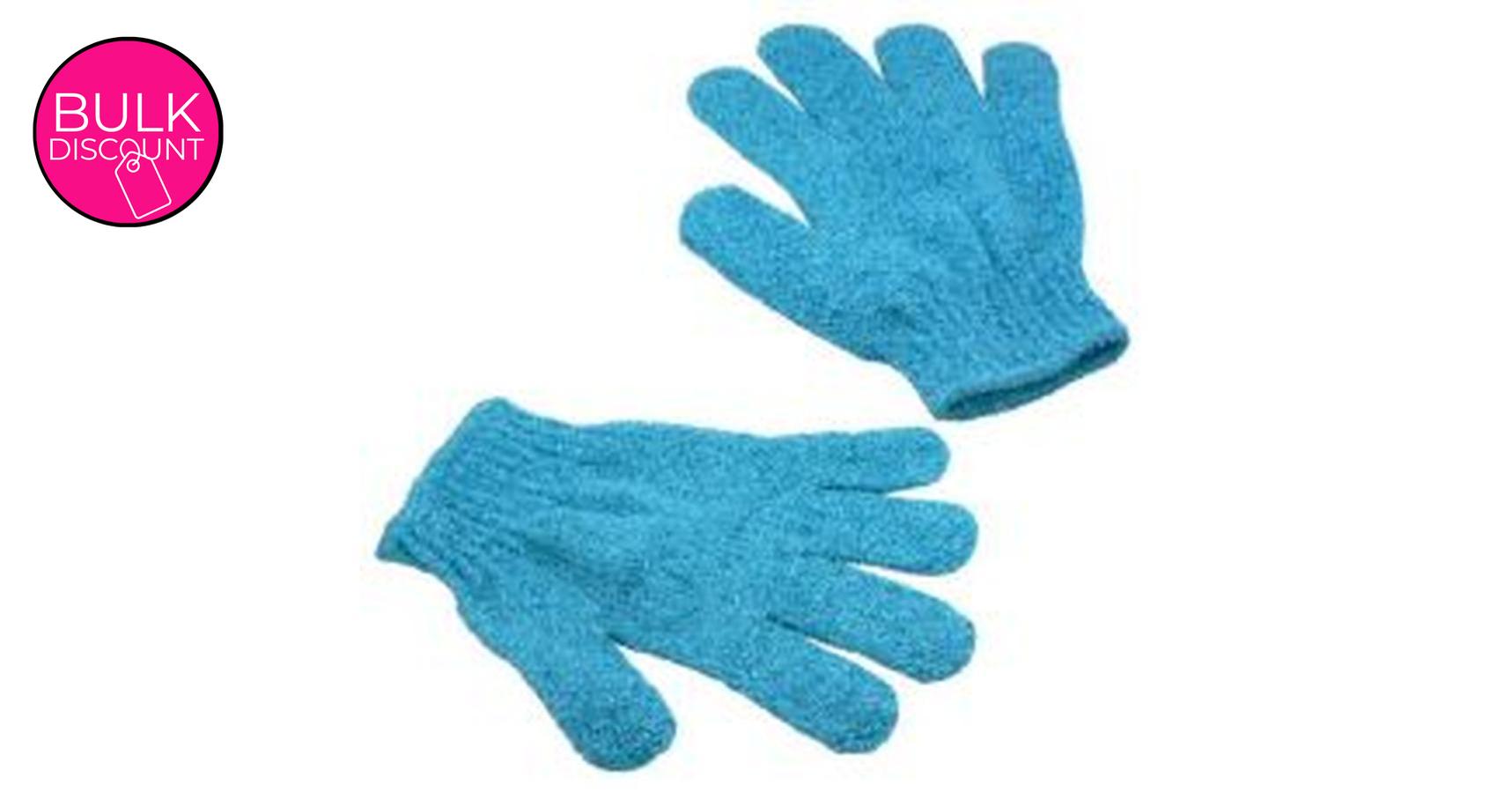 Blue Exfoliating Massage Gloves