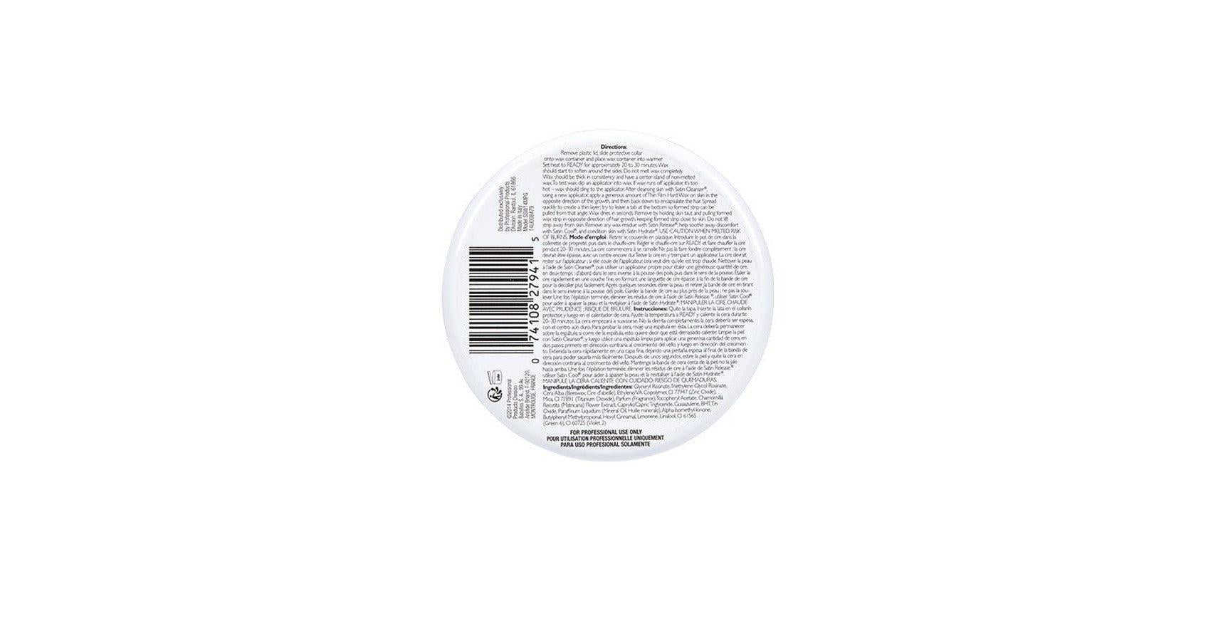 Satin Smooth Titanium Blue Thin Film Hard Wax (14oz)